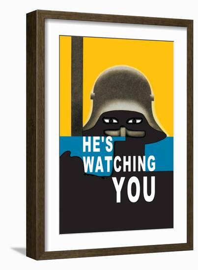 He's Watching You-null-Framed Art Print