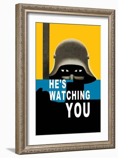 He's Watching You-null-Framed Art Print