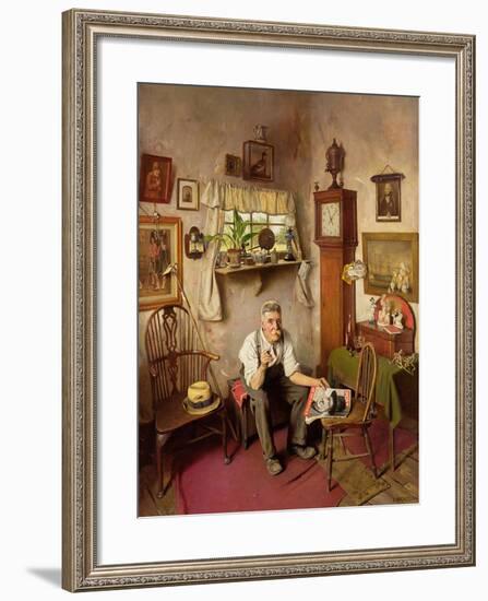 'He's Worth Framing', C.1943-Charles Spencelayh-Framed Giclee Print