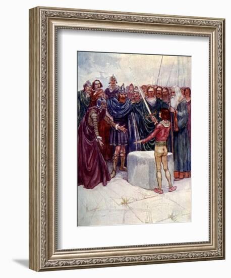 He Stood There Holding the Magic Sword in His Hand-AS Forrest-Framed Giclee Print