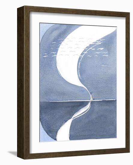 He Taught Me, Wordlessly, that God Poured His Spirit upon Mary, from Heaven, 2000 (W/C on Paper)-Elizabeth Wang-Framed Giclee Print