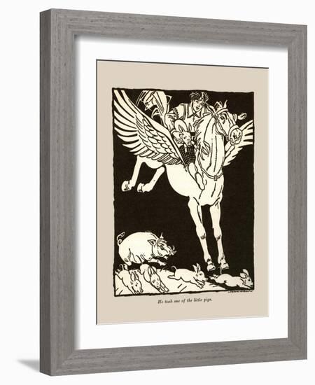 He Took One Of The Little Pigs-Frank Dobias-Framed Art Print