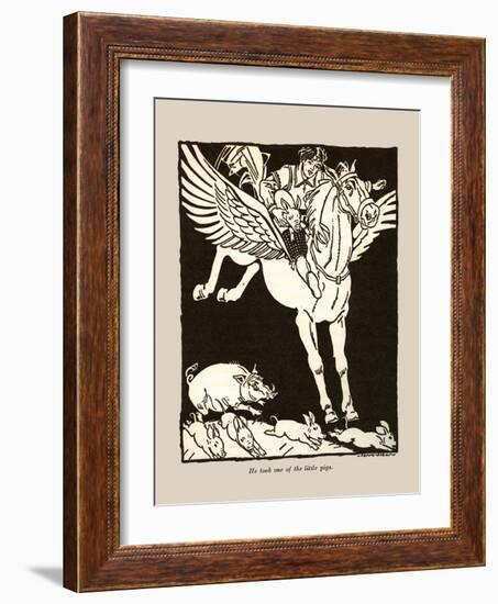 He Took One Of The Little Pigs-Frank Dobias-Framed Art Print