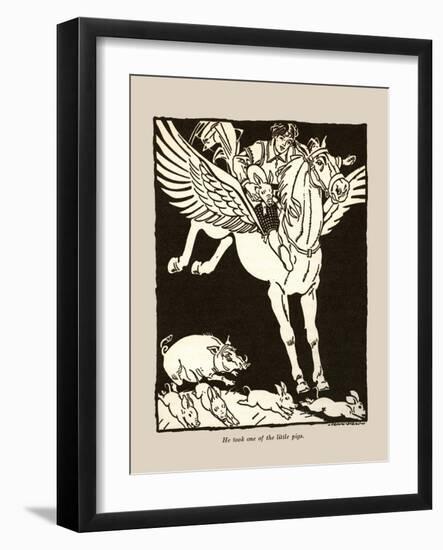 He Took One Of The Little Pigs-Frank Dobias-Framed Art Print