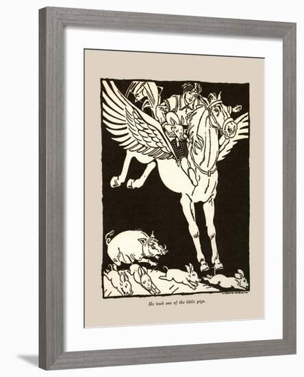 He Took One Of The Little Pigs-Frank Dobias-Framed Art Print