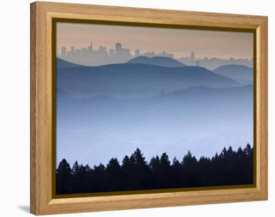 He View from the Summit of Mt. Tamalpais Looking Back Towards the City of San Francisco, Ca-Ian Shive-Framed Premier Image Canvas