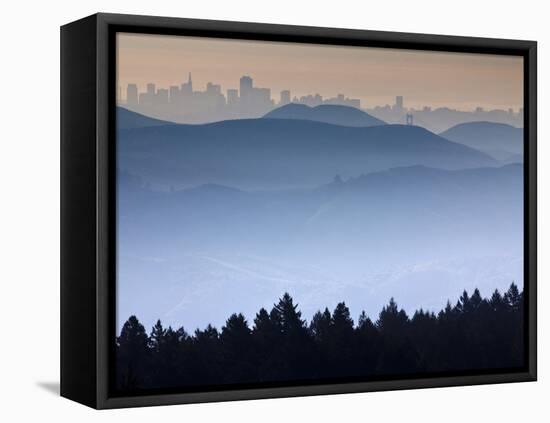 He View from the Summit of Mt. Tamalpais Looking Back Towards the City of San Francisco, Ca-Ian Shive-Framed Premier Image Canvas