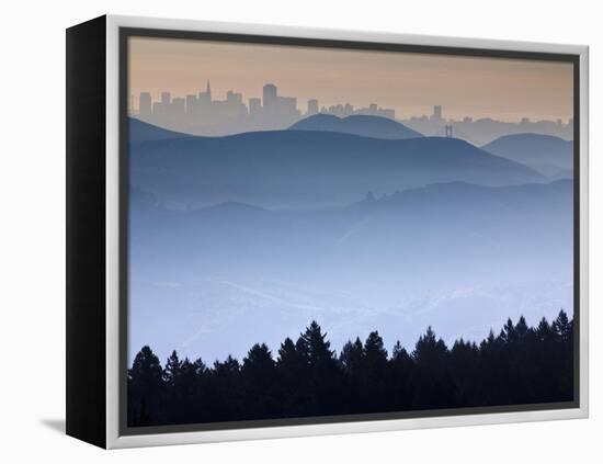 He View from the Summit of Mt. Tamalpais Looking Back Towards the City of San Francisco, Ca-Ian Shive-Framed Premier Image Canvas