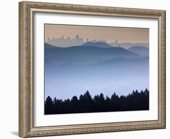 He View from the Summit of Mt. Tamalpais Looking Back Towards the City of San Francisco, Ca-Ian Shive-Framed Photographic Print