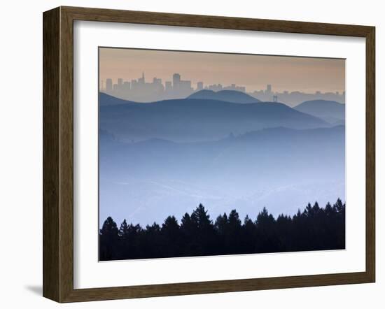 He View from the Summit of Mt. Tamalpais Looking Back Towards the City of San Francisco, Ca-Ian Shive-Framed Photographic Print