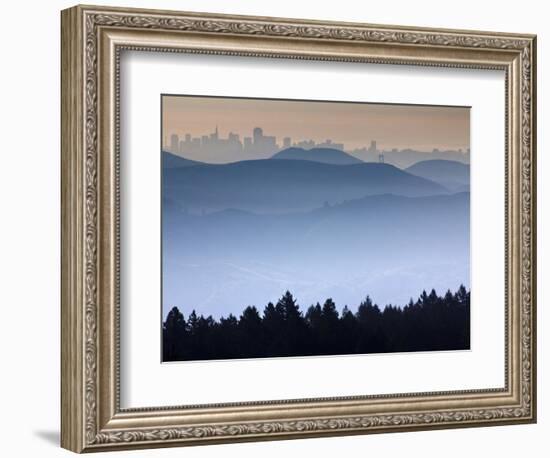 He View from the Summit of Mt. Tamalpais Looking Back Towards the City of San Francisco, Ca-Ian Shive-Framed Photographic Print