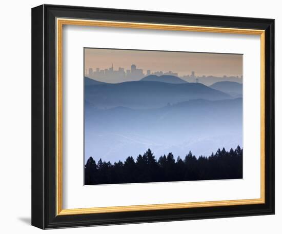 He View from the Summit of Mt. Tamalpais Looking Back Towards the City of San Francisco, Ca-Ian Shive-Framed Photographic Print