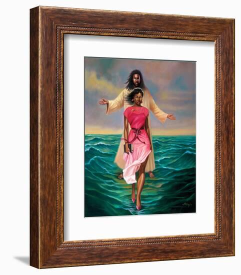 He Walks with Me (mini)-Sterling Brown-Framed Art Print