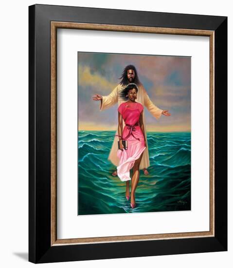 He Walks with Me (mini)-Sterling Brown-Framed Art Print