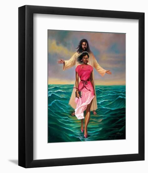 He Walks with Me (mini)-Sterling Brown-Framed Art Print