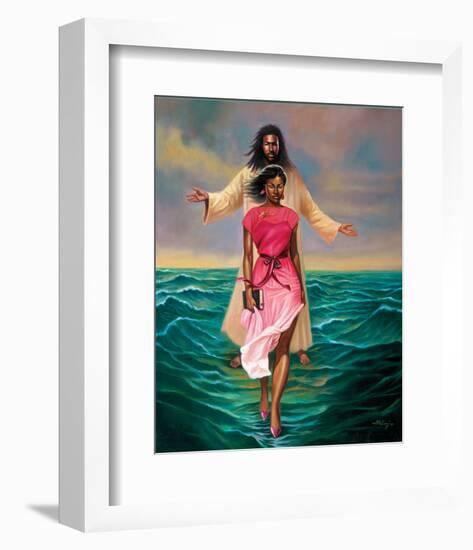 He Walks with Me (mini)-Sterling Brown-Framed Art Print