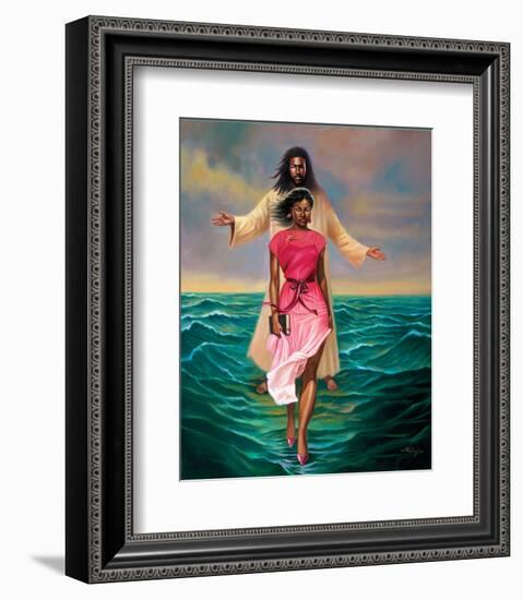 He Walks with Me (mini)-Sterling Brown-Framed Art Print