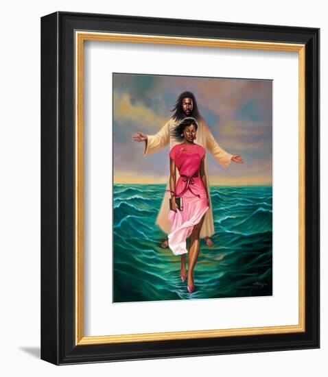 He Walks with Me (mini)-Sterling Brown-Framed Art Print