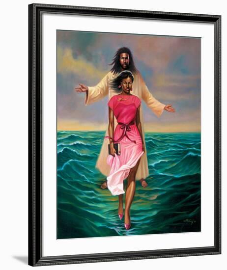 He Walks with Me-Sterling Brown-Framed Art Print