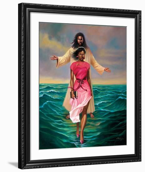 He Walks with Me-Sterling Brown-Framed Art Print