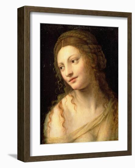 Head and Shoulders of a Young Woman-Bernardino Luini-Framed Giclee Print