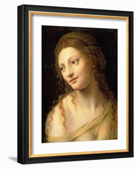 Head and Shoulders of a Young Woman-Bernardino Luini-Framed Giclee Print