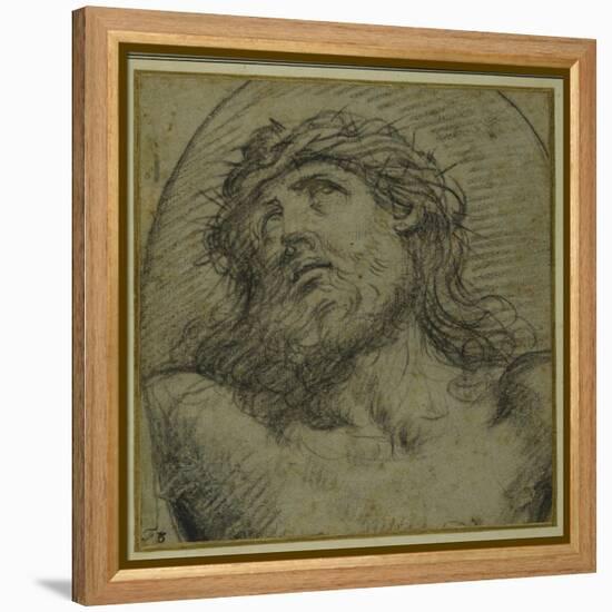 Head and Shoulders of the Living Christ Crucified-Guido Reni-Framed Premier Image Canvas