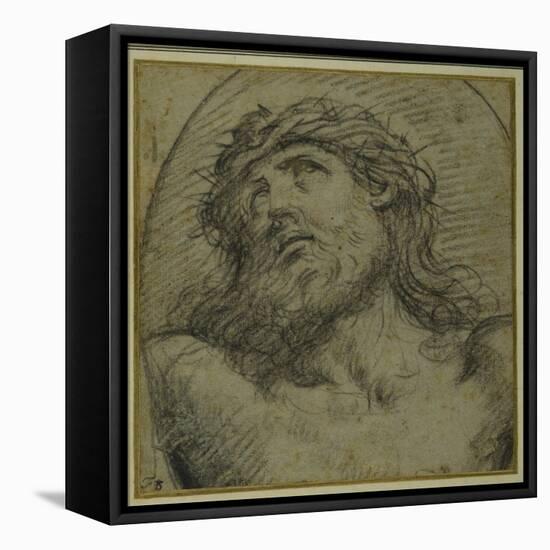 Head and Shoulders of the Living Christ Crucified-Guido Reni-Framed Premier Image Canvas