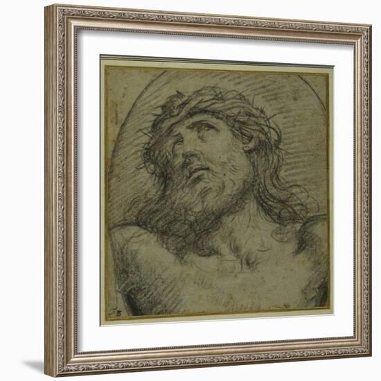 Head and Shoulders of the Living Christ Crucified-Guido Reni-Framed Giclee Print