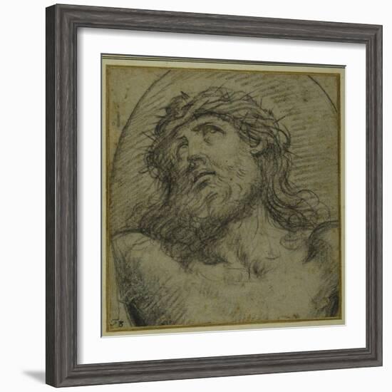 Head and Shoulders of the Living Christ Crucified-Guido Reni-Framed Giclee Print