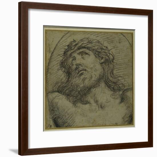 Head and Shoulders of the Living Christ Crucified-Guido Reni-Framed Giclee Print