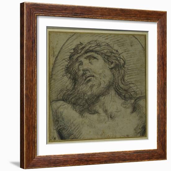Head and Shoulders of the Living Christ Crucified-Guido Reni-Framed Giclee Print