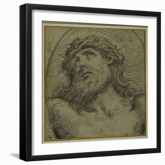 Head and Shoulders of the Living Christ Crucified-Guido Reni-Framed Giclee Print