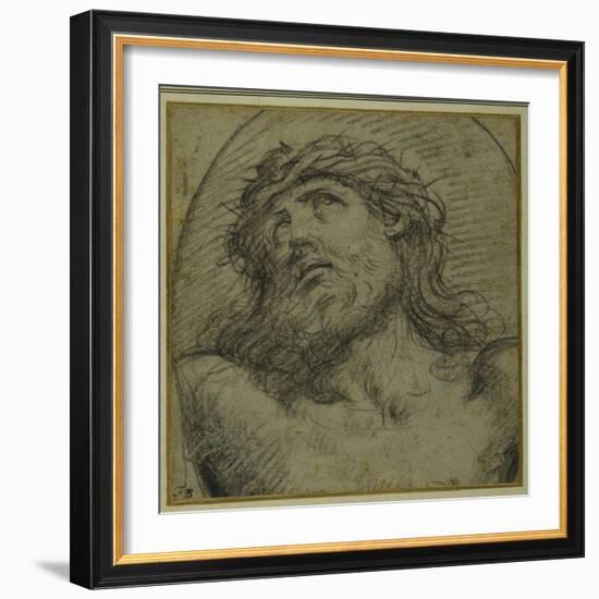 Head and Shoulders of the Living Christ Crucified-Guido Reni-Framed Giclee Print