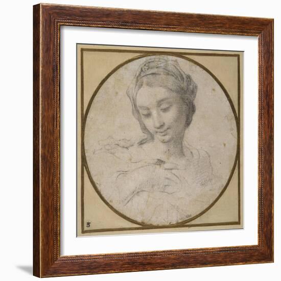 Head and Shoulders of the Virgin-Carlo Cignani-Framed Giclee Print