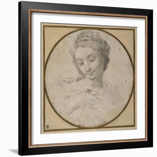 Head and Shoulders of the Virgin-Carlo Cignani-Framed Giclee Print