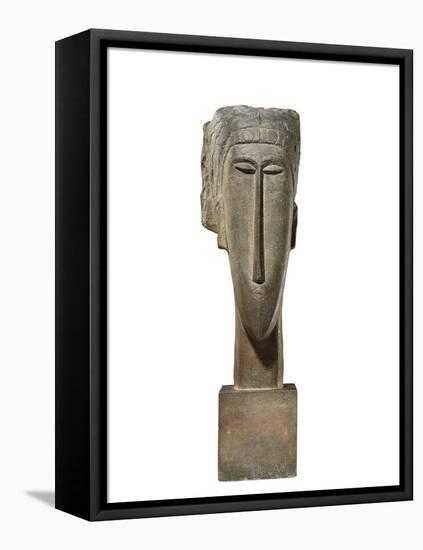 Head, C.1910-12 (Limestone)-Amedeo Modigliani-Framed Premier Image Canvas