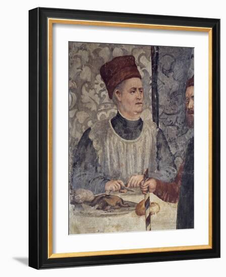 Head Chef of Malpaga Castle, Attributed to Marcello Fogolino, Detail-null-Framed Giclee Print