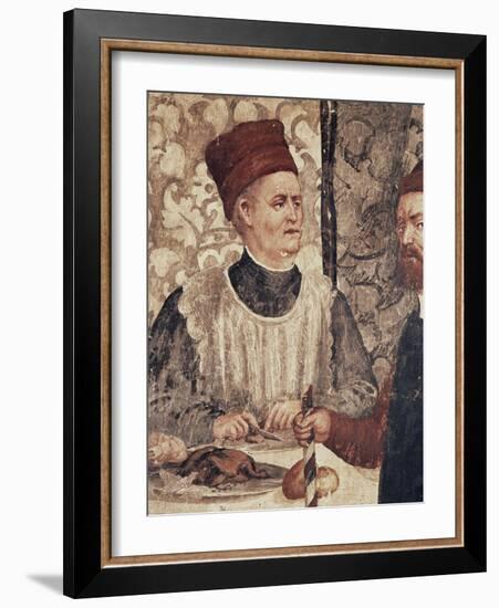 Head Chef of Malpaga Castle or Food Taster, Detail from Fresco Attributed to Marcello Fogolino-null-Framed Giclee Print