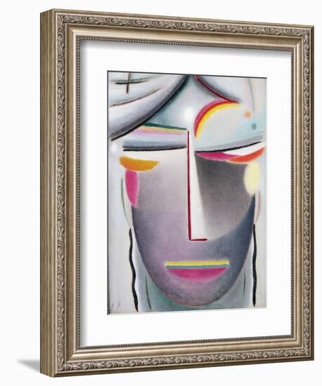 Head (Dark Buddha), c.1927-Alexej Von Jawlensky-Framed Giclee Print