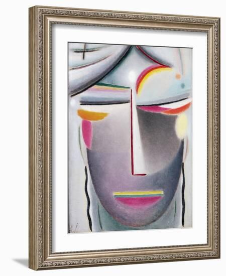 Head (Dark Buddha), c.1927-Alexej Von Jawlensky-Framed Giclee Print