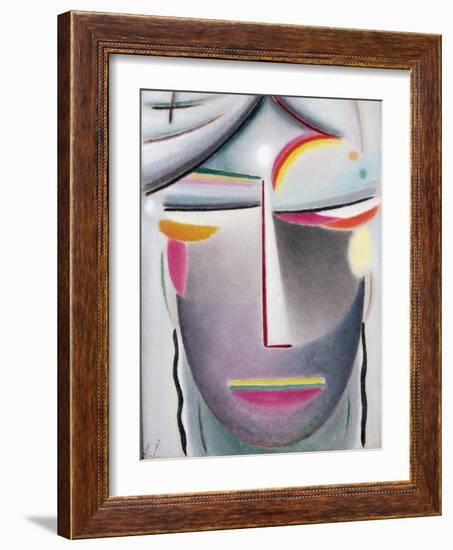 Head (Dark Buddha), c.1927-Alexej Von Jawlensky-Framed Giclee Print