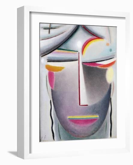 Head (Dark Buddha), c.1927-Alexej Von Jawlensky-Framed Giclee Print