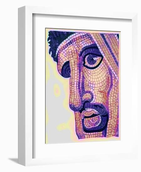 Head in Mosaic, from 'The Battle of Issus', Illustration from 'Historic Ornament' by James Ward-English-Framed Premium Giclee Print