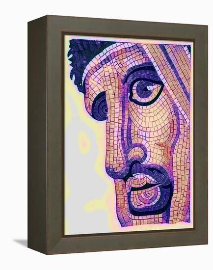 Head in Mosaic, from 'The Battle of Issus', Illustration from 'Historic Ornament' by James Ward-English-Framed Premier Image Canvas