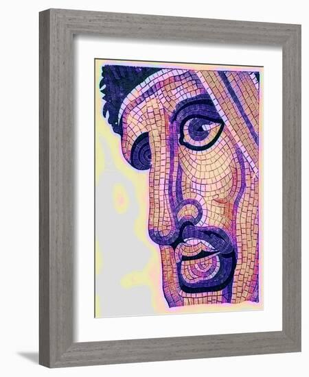 Head in Mosaic, from 'The Battle of Issus', Illustration from 'Historic Ornament' by James Ward-English-Framed Giclee Print