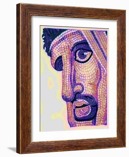 Head in Mosaic, from 'The Battle of Issus', Illustration from 'Historic Ornament' by James Ward-English-Framed Giclee Print