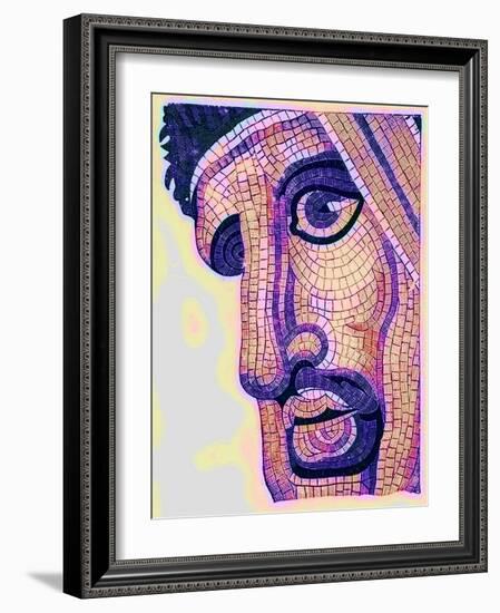 Head in Mosaic, from 'The Battle of Issus', Illustration from 'Historic Ornament' by James Ward-English-Framed Giclee Print