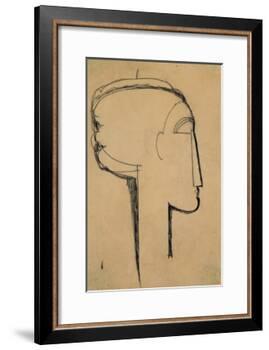 Head in Profile-Amedeo Modigliani-Framed Giclee Print