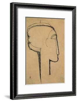 Head in Profile-Amedeo Modigliani-Framed Giclee Print